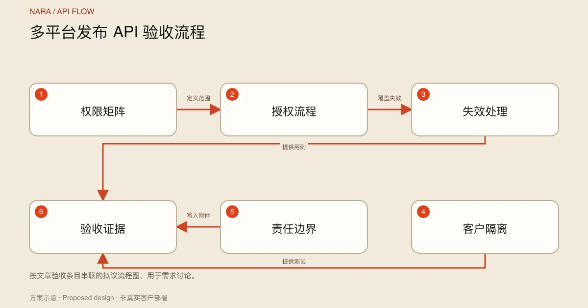 多平台发布 API 验收流程